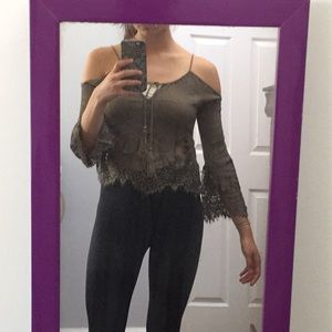 Long sleeve, green dress shirt